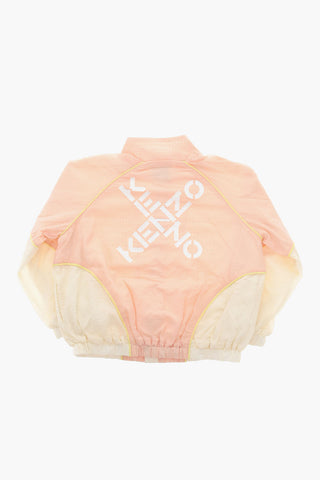 Bomber in Nylon con Stampa Logo