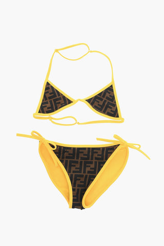 Bikini in Lycra con Stampa Monogram FF