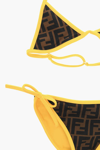 Bikini in Lycra con Stampa Monogram FF
