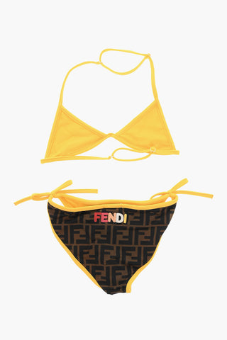 Bikini in Lycra con Stampa Monogram FF