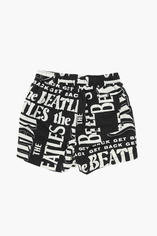 THE BEETLES Shorts da Bagno con Stampa Lettering