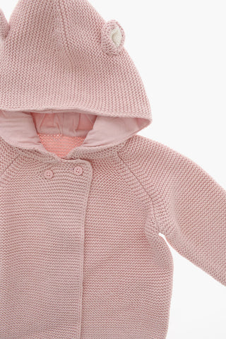 Cardigan in Misto Lana con Cappuccio
