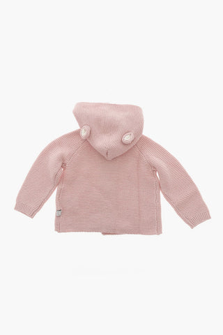 Cardigan in Misto Lana con Cappuccio