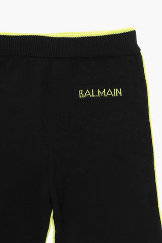 Pantaloni Jogger in Misto Lana con Logo