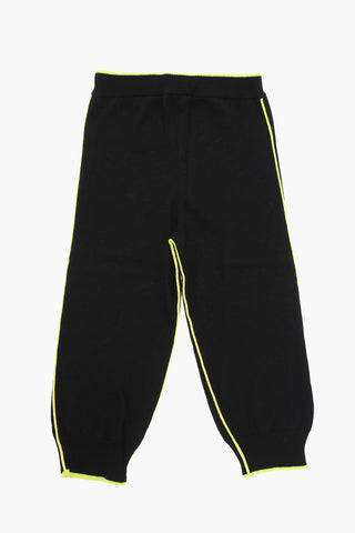 Pantaloni Jogger in Misto Lana con Logo