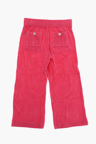 Joggers in Velour con Stampa Logo