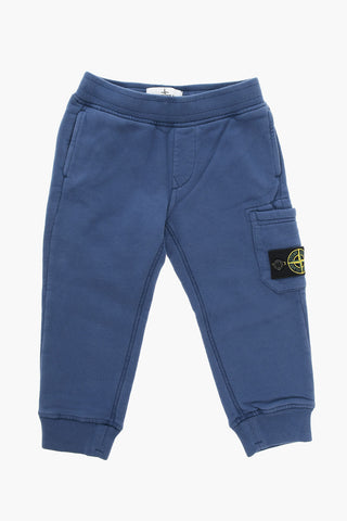 Fleeced-cotton Joggers with Logo Embellishment