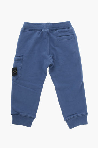 Fleeced-cotton Joggers with Logo Embellishment