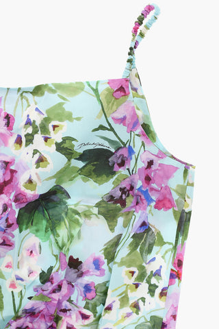 RENAISSANCE Cotton-poplin Top with Floral Print