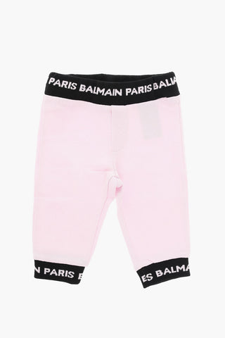 Brushed-cotton Joggers with Lettering Logo