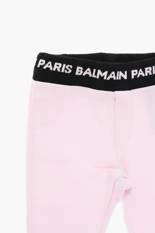 Brushed-cotton Joggers with Lettering Logo