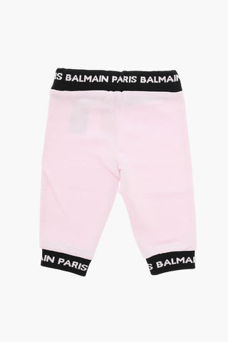 Brushed-cotton Joggers with Lettering Logo