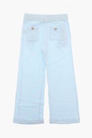 Velour Joggers with Logo Print