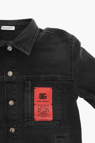 ANIMALIER Denim Overshirt with Logo