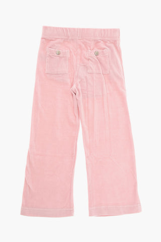Joggers in Velour con Stampa Logo