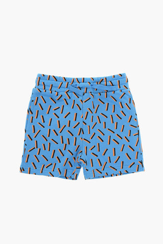 Shorts Stampati in Cotone Garzato