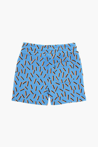 Shorts Stampati in Cotone Garzato