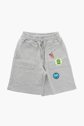 REBORN TO LIVE Brushed-cotton Jogger Shorts with Patch embellishments