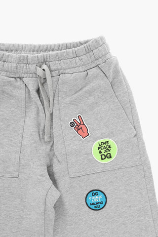REBORN TO LIVE Brushed-cotton Jogger Shorts with Patch embellishments