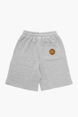 REBORN TO LIVE Brushed-cotton Jogger Shorts with Patch embellishments