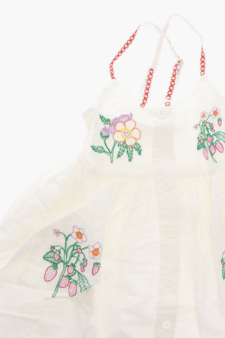 Vestito Ricamato con Silhouette Svasata