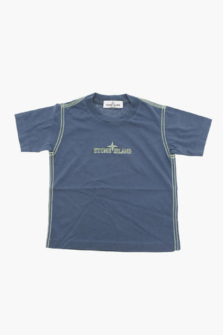 Crewneck T-shirt with Logo Embroidery