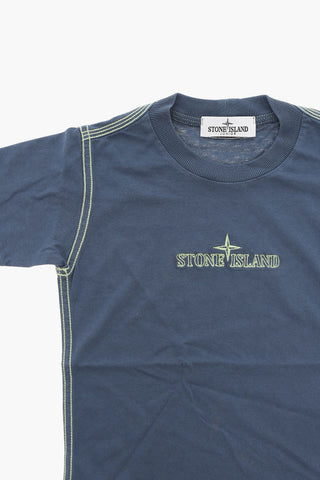 Crewneck T-shirt with Logo Embroidery