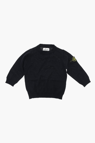 Wool Crewneck Sweater with Logo