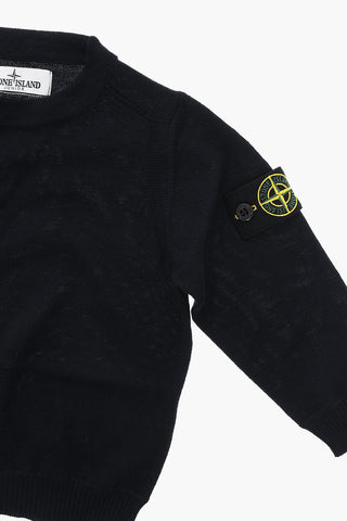 Wool Crewneck Sweater with Logo