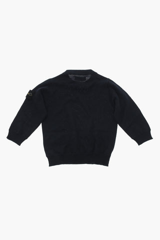 Wool Crewneck Sweater with Logo