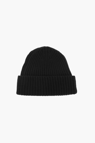 Wool Beanie with Logo Patch
