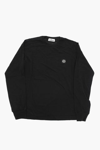 T-shirt a Maniche Lunghe con Ricamo Logo