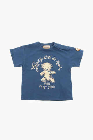 CIEL DE NUIT Crewneck T-shirt with Debossed Print