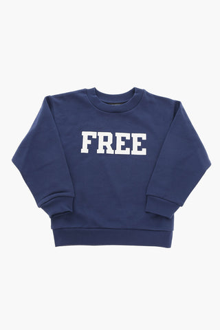 Felpa girocollo FREE in Cotone Felpato