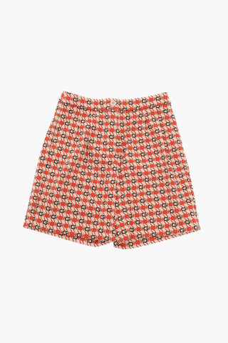 Double-pleated Shorts in Monogram-jacquard