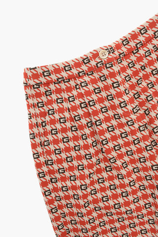 Double-pleated Shorts in Monogram-jacquard
