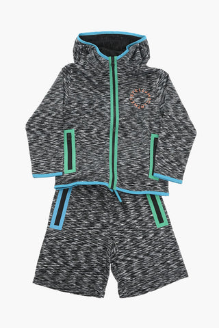 Set Felpa e Joggers in Jersey con Stampa Logo