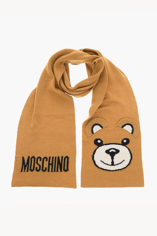 Wool TEDDY Scarf with Lettering Logo