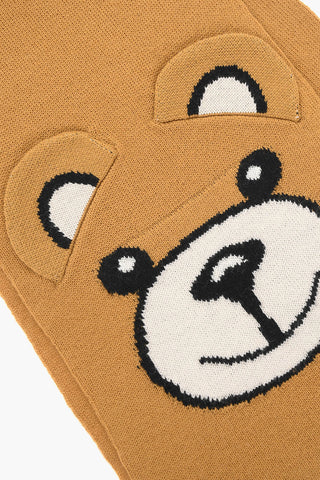 Wool TEDDY Scarf with Lettering Logo