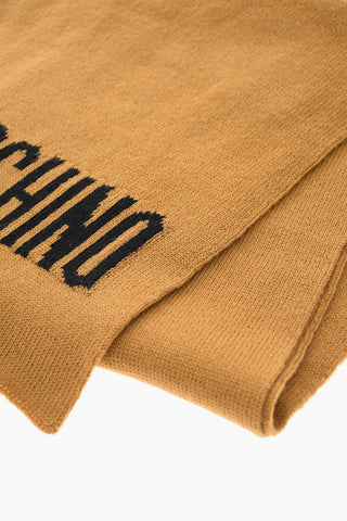 Wool TEDDY Scarf with Lettering Logo