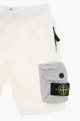 Brushed-cotton Cargo Shorts with Logo