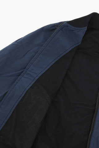 Nylon Bomber Jacket with Logo Patch
