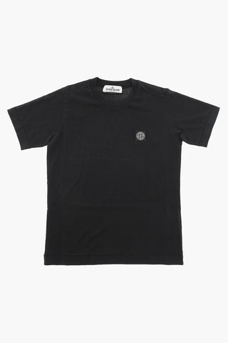 Crewneck T-shirt with Logo Patch