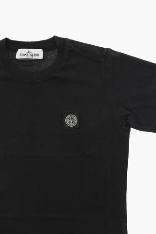 Crewneck T-shirt with Logo Patch