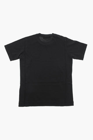 Crewneck T-shirt with Logo Patch