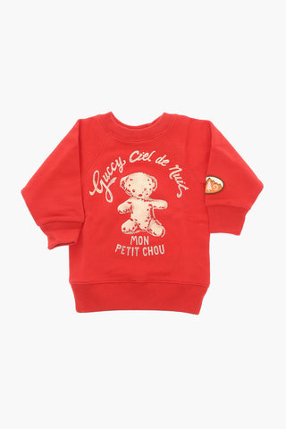 CIEL DE NUIT Brushed-cotton Crewneck Sweatshirt with Debossed Print