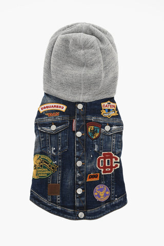 POLDO Giacca in Denim per Cani con Patch