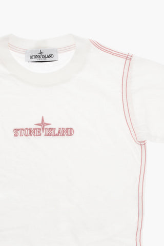 T-shirt girocollo con Ricamo Logo