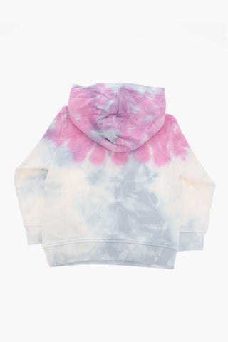 THE BEETLES Felpa Hoodie Tye-dye con Stampa Band