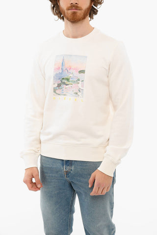 Brushed Cotton Printed S-GINN-HS1 Crewneck Sweatshirt